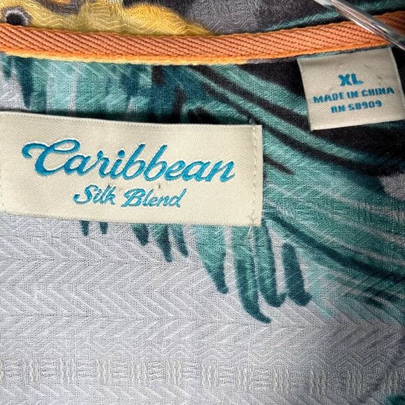 Caribbean Silk XL Men Hawaiian Tropical Shirt Cruise Vacation - Picture 3 of 6